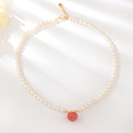 Show details for Filigree Big Agate Pendant Necklace