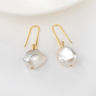 Show details for Classic White Dangle Earrings with Worldwide Shipping