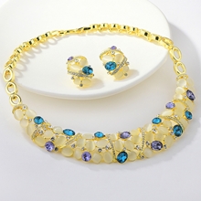 Show details for Eye-Catching Blue Dubai 2 Piece Jewelry Set with Member Discount