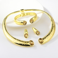 Show details for Eye-Catching Yellow Gold Plated 3 Piece Jewelry Set with Member Discount