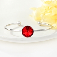 Show details for Ball Red Cuff Bangle with Worldwide Shipping