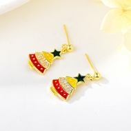 Show details for Charming Green Holiday Dangle Earrings As a Gift