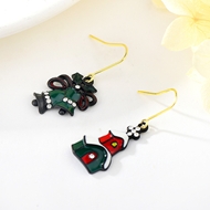 Show details for Copper or Brass Holiday Dangle Earrings Exclusive Online