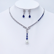 Show details for Recommended Platinum Plated Copper or Brass 2 Piece Jewelry Set with Member Discount