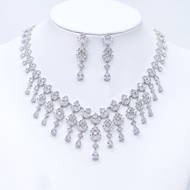 Show details for Luxury Platinum Plated 2 Piece Jewelry Set with Full Guarantee
