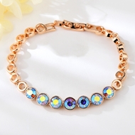 Show details for Classic and fashionable imitation crystal alloy bracelet