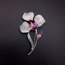 Show details for Pretty Swarovski Element Flowers & Plants Brooche