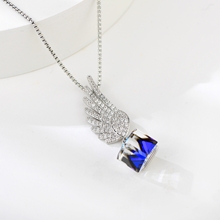 Show details for New Swarovski Element Blue Pendant Necklace