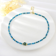 Picture of Purchase Gold Plated Blue Short Chain Necklace with Wow Elements
