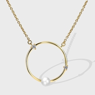 Picture of Delicate White Pendant Necklace of Original Design