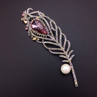 Show details for Unusual Big Copper or Brass Brooche