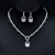 Picture of Copper or Brass Platinum Plated 2 Piece Jewelry Set in Exclusive Design