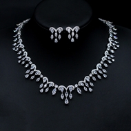 Show details for Irresistible White Luxury 2 Piece Jewelry Set For Your Occasions
