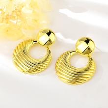 Show details for Trendy Gold Plated Dubai Dangle Earrings