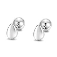 Picture of 999 Sterling Silver Small Stud Earrings in Exclusive Design