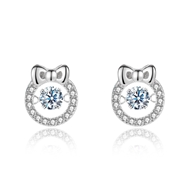 Picture of Unusual Small Cubic Zirconia Stud Earrings