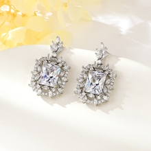 Show details for Good Quality Cubic Zirconia Platinum Plated Dangle Earrings