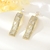 Picture of Trendy Gold Plated White Dangle Earrings with No-Risk Refund