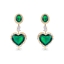 Show details for New Season Green Gold Plated Dangle Earrings with SGS/ISO Certification