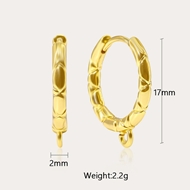 Picture of Good Quality Medium Gold Plated Huggie Earrings
