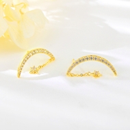 Picture of Delicate Moon Stud Earrings Online Only