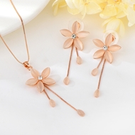 Show details for Quality Flower Pink 2 Piece Jewelry Set Show details for Quality Flower Pink 2 Piece Jewelry Set