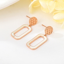 Show details for Top Enamel White Dangle Earrings