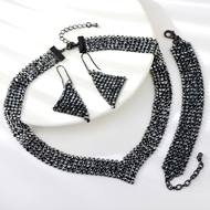 Show details for Irresistible Black Zinc Alloy 3 Piece Jewelry Set As a Gift