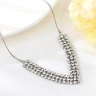 Show details for Hot Selling White Big Short Statement Necklace from Top Designer