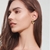Picture of Nice Artificial Pearl Gold Plated Big Hoop Earrings