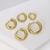 Picture of Wholesale Gold Plated Delicate Huggie Earrings with No-Risk Return