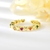 Picture of Staple Cubic Zirconia Gold Plated Adjustable Ring