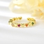 Show details for Staple Cubic Zirconia Gold Plated Adjustable Ring