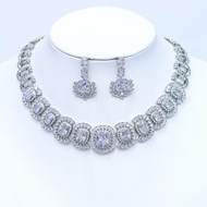 Show details for Eye-Catching White Copper or Brass 2 Piece Jewelry Set for Ladies