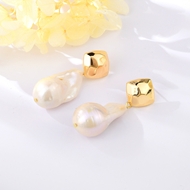 Show details for Classic Baroque Pearl Dangle Earrings Online