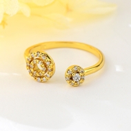 Picture of Inexpensive Gold Plated White Adjustable Ring for Girlfriend