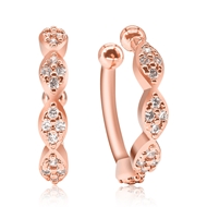 Picture of Copper or Brass Cubic Zirconia Clip On Earrings Wholesale Price