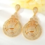 Show details for Hypoallergenic Gold Plated Cubic Zirconia Dangle Earrings with Easy Return