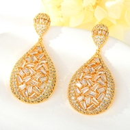 Show details for Great Value White Cubic Zirconia Dangle Earrings with Full Guarantee