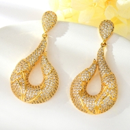 Show details for Brand New White Gold Plated Dangle Earrings for Girlfriend