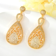 Show details for Luxury White Dangle Earrings with Fast Shipping