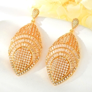Show details for Staple Big Gold Plated Dangle Earrings