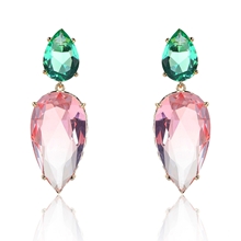 Show details for Distinctive Pink Gold Plated Dangle Earrings with Low MOQ