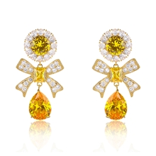 Show details for New Season Yellow Copper or Brass Dangle Earrings with SGS/ISO Certification