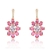 Picture of Brand New Pink Cubic Zirconia Dangle Earrings with SGS/ISO Certification