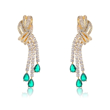 Show details for Delicate Green Dangle Earrings with Speedy Delivery