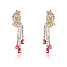 Show details for Brand New Red Copper or Brass Dangle Earrings with SGS/ISO Certification