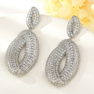 Show details for Hot Selling White Big Dangle Earrings from Top Designer