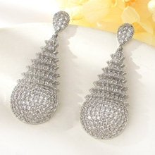 Show details for Copper or Brass Luxury Dangle Earrings in Exclusive Design