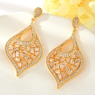 Show details for Luxury Copper or Brass Dangle Earrings with Worldwide Shipping